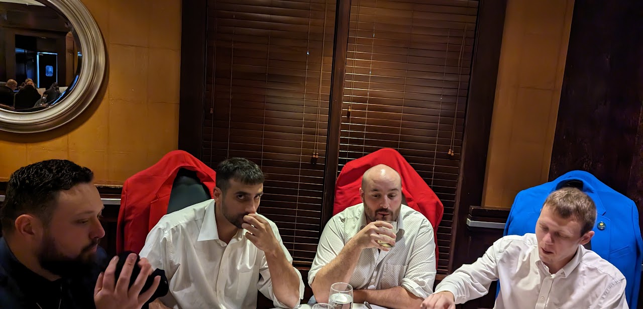 Cocktails and conversation at the dinner table